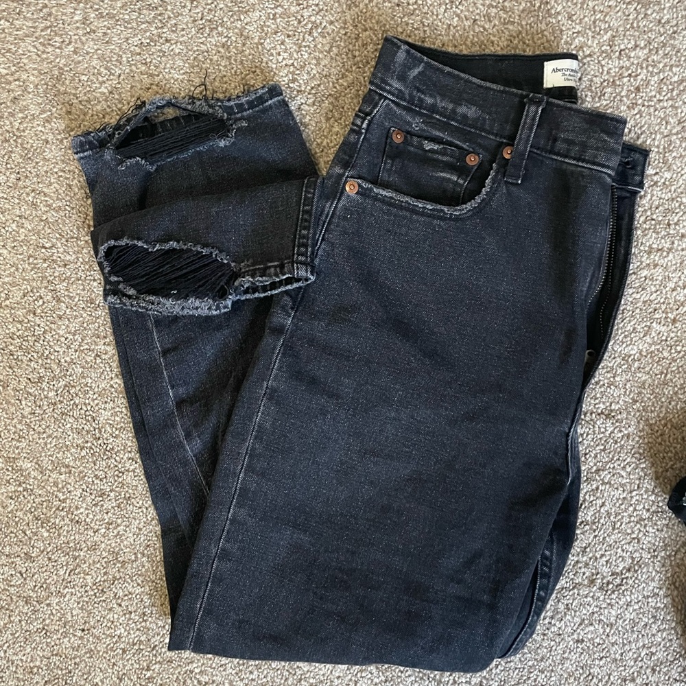 Abercrombie Ankle Straight Ultra High Rise